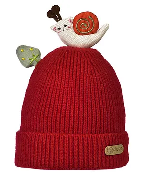 Tiekart Snail Detail Winter Cap - Red