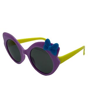 SYGA Children's Goggles Panda Style Bow Tie Anti-UV Lens Eyewear Kids Sunglasses Purple Frame Yellow Legs - Purple