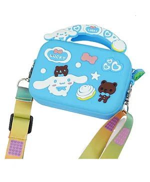 SYGA Children Pop It Fidget Lucky Silicone Bag Kids Push Educational Bubble Shoulder Messenger Bag - Blue