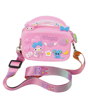 SYGA Children Pop It Fidget Happy Silicone Bag Kids Push Educational Bubble Shoulder Messenger Bag - Pink