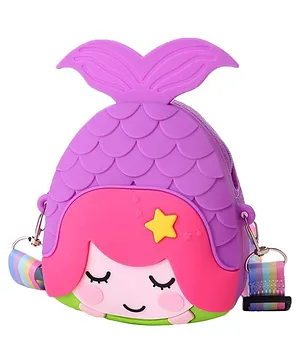 SYGA Children's Bag Minnie Mermaid Cartoon School Backpack Coin Purse Wallet Bag - Purple