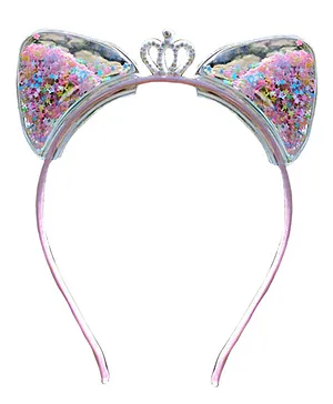 SYGA Baby Girls Cat Ears Hairband Kids Crown Princess Colorful Bow Headwear Headband - Multicolour