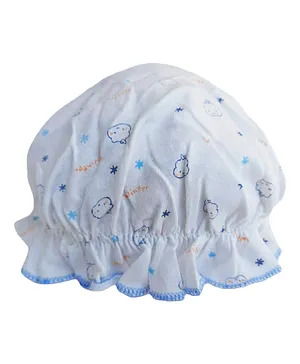 SYGA Newborn Adjustable Cotton Layer Hats Soft Baby Toddler Print Infant Hat Single Layer Light Blue- Diameter 15 cm