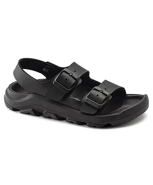 Birkenstock Solid Style Narrow Width Ankle Strap Mogami Sandals - Black