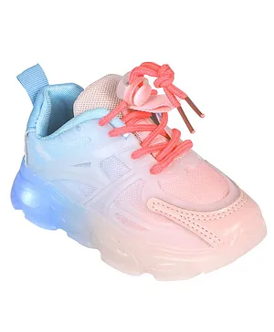 FEETWELL SHOES Gradient LED Laced Up Shoes - Pink
