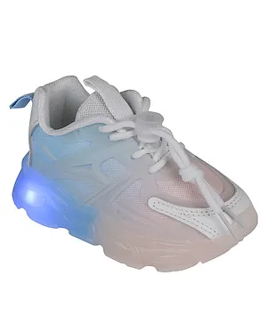 FEETWELL SHOES Gradient LED Laced Up Shoes - White