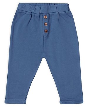 Mi Arcus 100% Cotton Solid Joggers - Blue