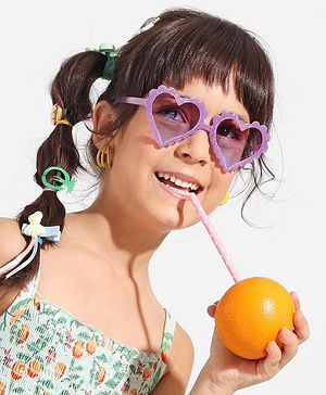 Babyhug Heart Shaped Sunglasses - Purple