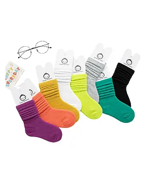AHC Full Length Socks Solid  8 Pairs Combo Set - Multicolour