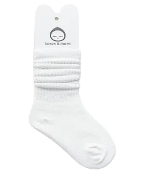 AHC Full Length Socks Solid  - White