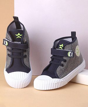 Cute Walk by Babyhug Embroidered Casual Shoes with Velcro Closure - Blue