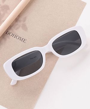 Pine Kids Free Size Rectangular Sunglasses - White