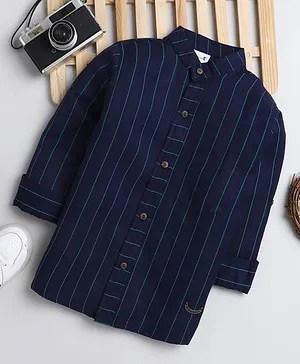 BAATCHEET Full Sleeves Lining Striped Shirt - Blue