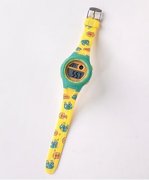 Babyhug Frog Printed Digital Watch -  Yellow