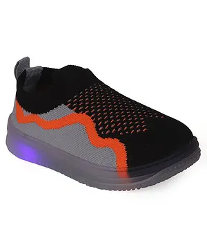 FEETWELL SHOES Wave Design Detail LED Party Shoes - Orange