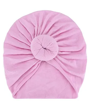 Arendelle Pure Cotton Turban Cap - Pink