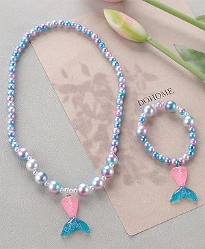 Babyhug Free Size Neck Piece & Bracelet Set- Multicolor