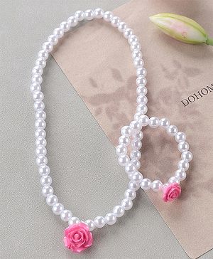 Babyhug Free Size Neck Piece & Bracelet Set- Multicolor
