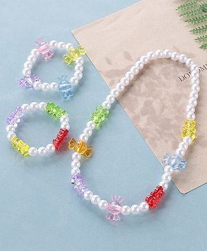 Babyhug Free Size Jewellery Set Pearl & Candy Detailing- Multicolor