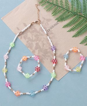 Babyhug Free Size Jewellery Set Floral Design- Multicolor