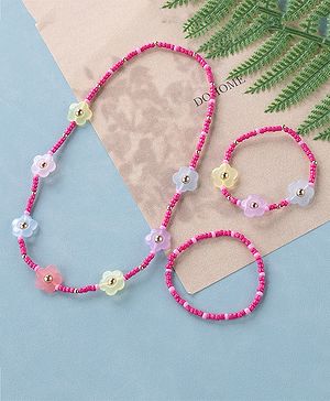 Babyhug Free Size Jewellery Set Floral Design- Multicolor
