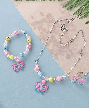 Babyhug Free Size Jewellery Set Butterfly Design- Multicolor