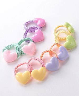 Babyhug Rubber Bands & Scrunchies Sets Pack of 10 - Orange & Yellow
