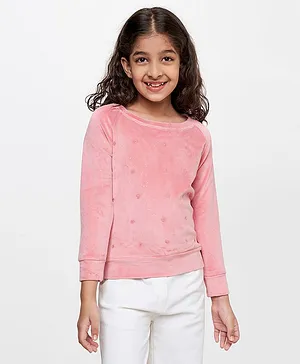 Global Desi Girl Full Sleeves Embellished Top - Pink
