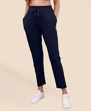 NYKD BY NYKAA All Day Casual Wear Solid Maternity Lounge Pants With Pockets - Navy Blue