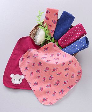 Babyhug Terry Hand and Face Towel Pack of 6 - Multicolor