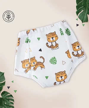 A Toddler Thing Organic Cotton Roarsome Cubs Print Underwear - White