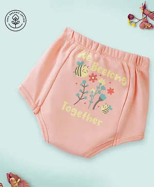 A Toddler Thing Organic Cotton We Beelong Together Print Underwear - Pink
