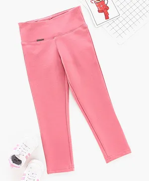 Enfance Solid Full Length Jeggings - Peach