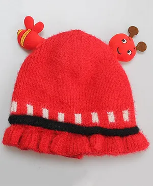 Qvink Snail Design Winter Cap - Red