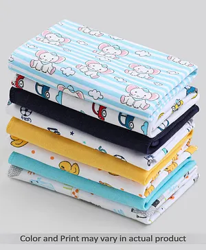 Babyhug 100% Cotton Wash Cloth Pack of 8 - Multicolor