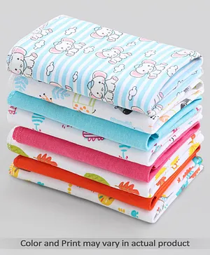 Babyhug 100% Cotton Wash Cloth Pack of 8 - Multicolor