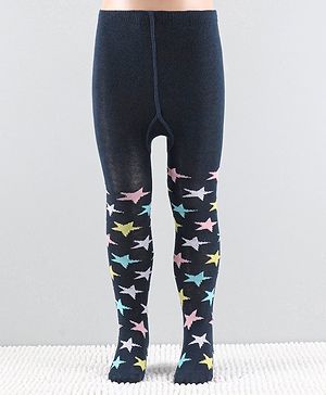 Cutewalk by Babyhug Anti-Bacterial Tights  Stars Design - Navy