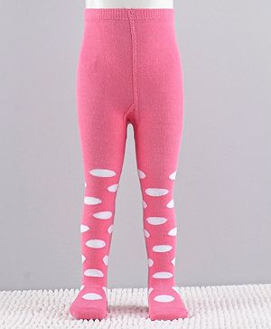 Cutewalk by Babyhug Anti-Bacterial Tights Polka Dots Design - Pink