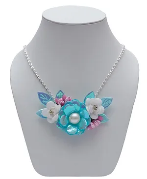 Daizy Flowers Chain Necklace - Sky Blue
