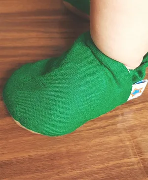Skips Solid Elasticated Booties - Green