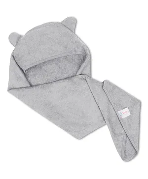 Mush Bamboo Ultra-Soft & Super-Absorbent Baby Hooded Towel (1, Light Grey)