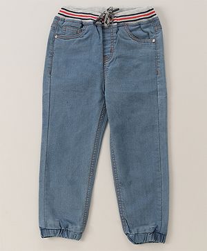 Babyhug Cotton Stretchable Full Length Washed Joggers (Colour May Vary)