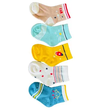 MOMISY Regular Length Socks Pack of 5 - Multicolour
