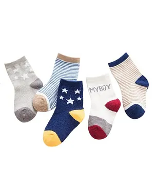 MOMISY Regular Length Socks Pack of 5 - Muticolour