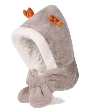 MOMISY  Animal design Earflap Hood Cap (Grey) - Circumference 44 cm