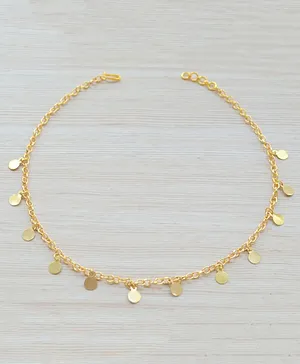 Pretty Ponytails Coin Medallion Necklace - Golden