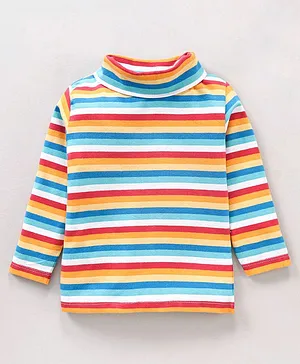 Babyhug Winterwear Full Sleeves T-shirt Striped - Multicolour