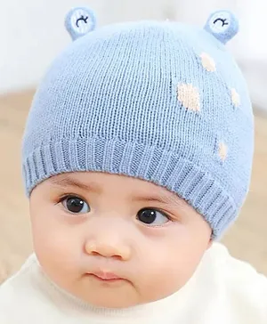 Baby Moo Kids Grey Textured Woollen Cap