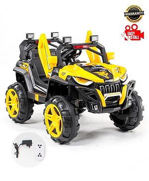 Babyhug Battery Operated Ride On Jeep With Light And Music - Yellow