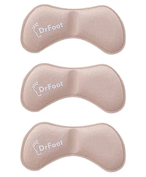 Dr Foot Self Adhesive Heel Cushion Pads Beige - Pack of 3